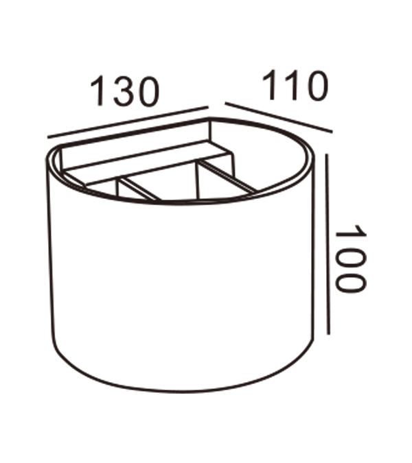 Applique murale à gradation bidirectionnelle 130 en demi-cercle HR60431-G9 Applique murale à gradation bidirectionnelle 130 en demi-cercle HR60431-G9