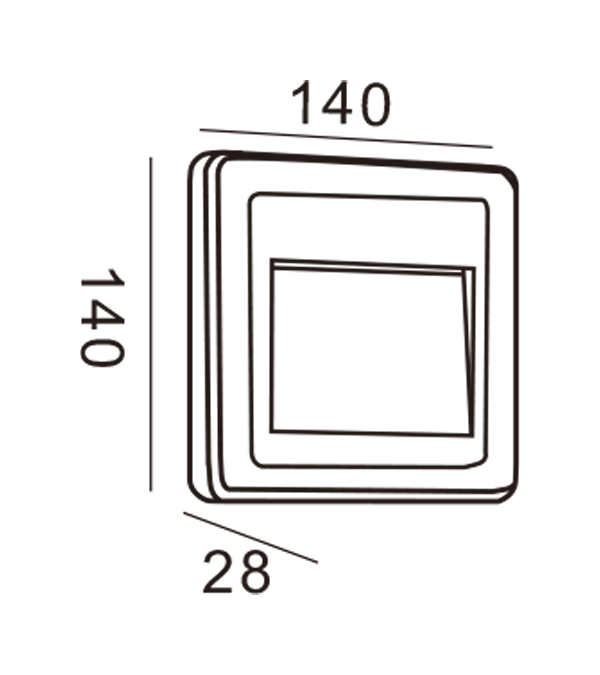 Applique Murale Apple-Rectangle HR20011 Applique Murale Apple-Rectangle HR20011