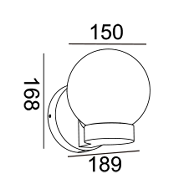 Applique ronde en verre et plastique HR60771 Applique ronde en verre et plastique HR60771