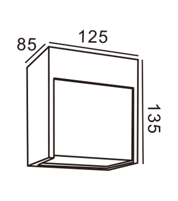 Applique carrée 125 HR60421 Applique carrée 125 HR60421
