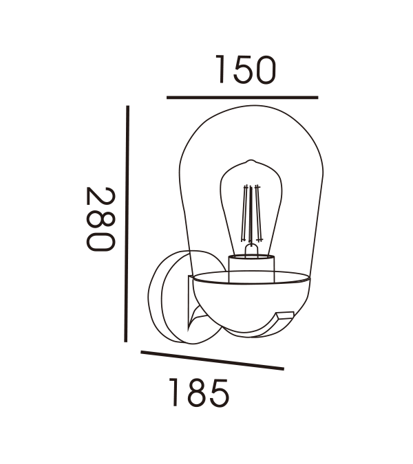 Applique en verre tête de fusée HR60111 Applique en verre tête de fusée HR60111