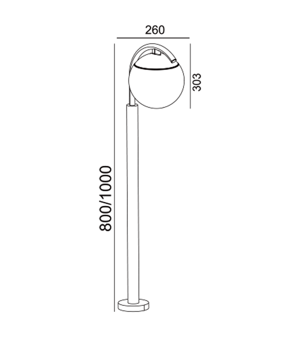 Lampe de jardin ronde en verre Parrot HR60691-800 Lampe de jardin ronde en verre Parrot HR60691-800