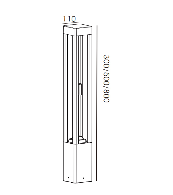 Lampe de jardin à quatre côtés en verre HR60041-500 Lampe de jardin à quatre côtés en verre HR60041-500