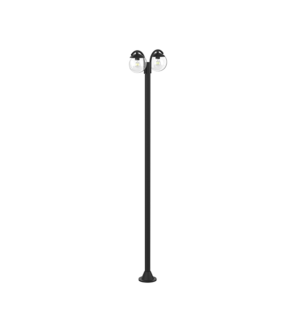 Lampe de jardin ronde en verre à double tête HR60693 Lampe de jardin ronde en verre à double tête HR60693