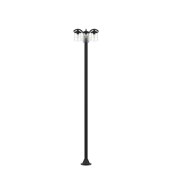 Trois lampes de jardin à dessus plat HR60704 Trois lampes de jardin à dessus plat HR60704