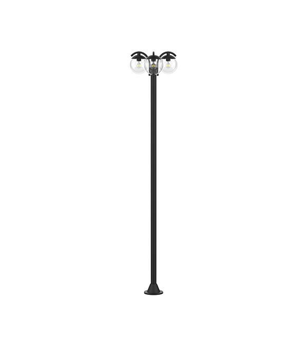 Trois lampes de jardin rondes en verre HR60694 Trois lampes de jardin rondes en verre HR60694