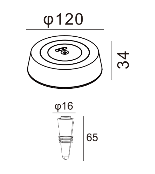 Lampe de chargement plate pour bouteille de vin HR95055 Lampe de chargement plate pour bouteille de vin HR95055