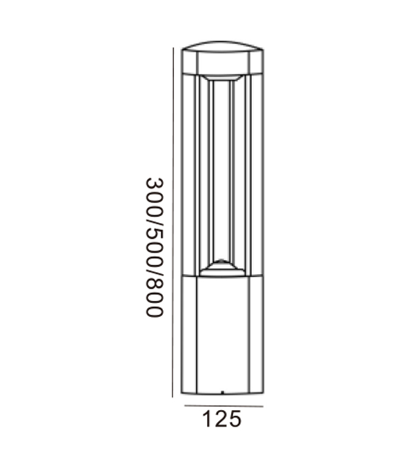 Lampe de pelouse 125 Triangle GX53 HR60031-300-GX53 Lampe de pelouse 125 Triangle GX53 HR60031-300-GX53