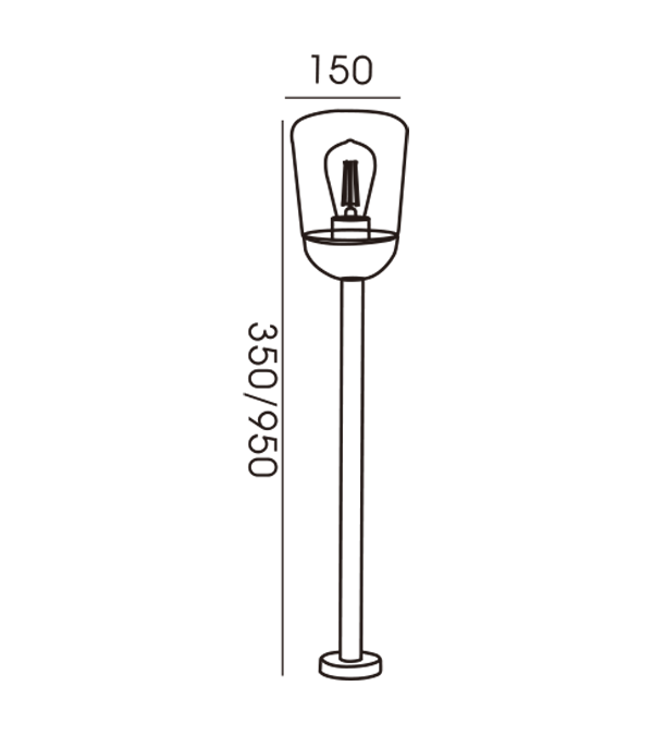 950 lampes de jardin à vitrage plat HR60112-950 950 lampes de jardin à vitrage plat HR60112-950