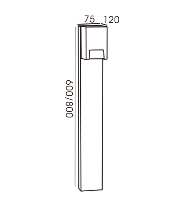 Lampe de jardin unidirectionnelle de type H HR60231-600 Lampe de jardin unidirectionnelle de type H HR60231-600