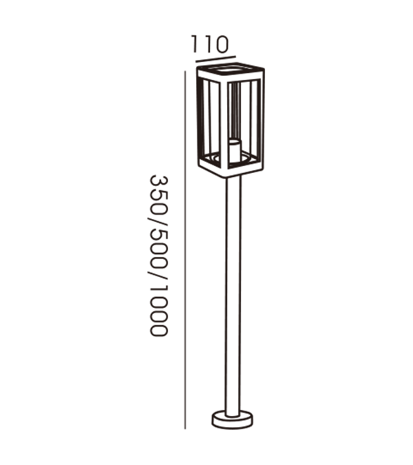 110 Lampe de jardin recouverte de verre HR60122-350 110 Lampe de jardin recouverte de verre HR60122-350