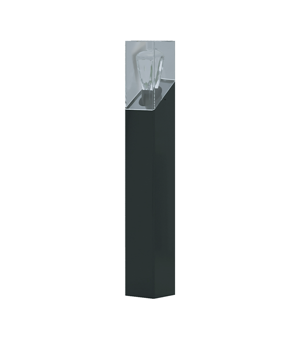 Lampe de jardin PC carrée E27 gris fumé HR60133-600 Lampe de jardin PC carrée E27 gris fumé HR60133-600