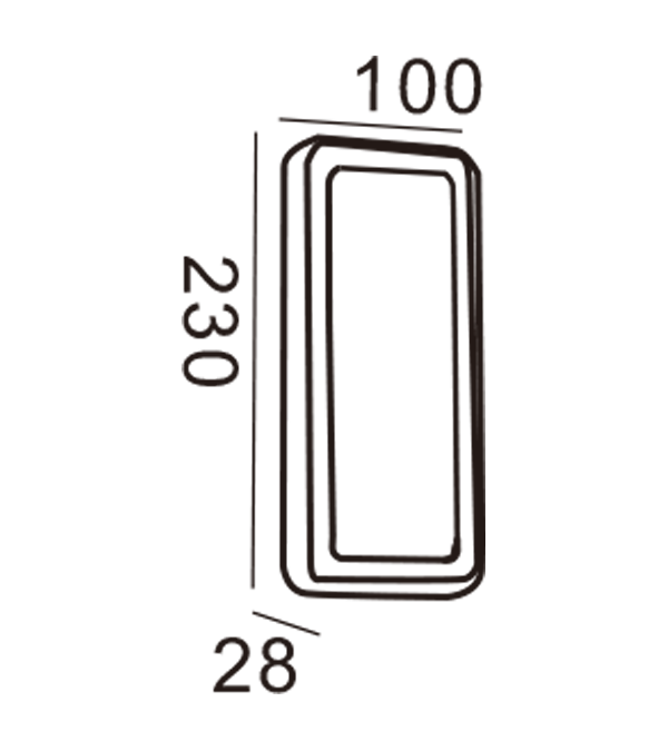 Applique Murale Apple-Rectangle HR20022 Applique Murale Apple-Rectangle HR20022