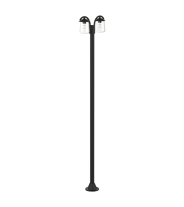 Lampe de jardin à dessus plat à double tête HR60703