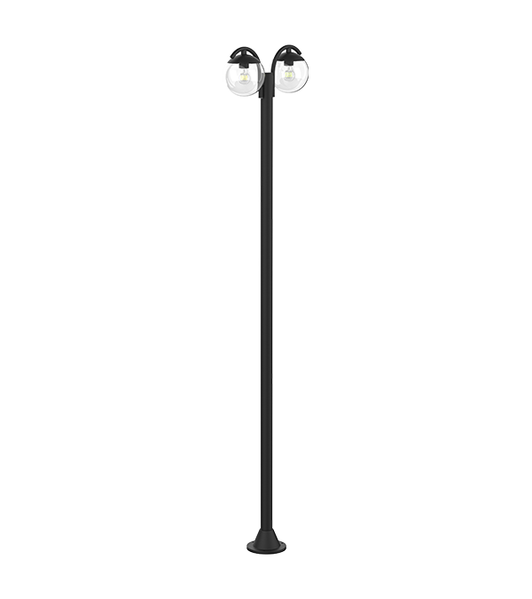 Lampe de jardin ronde en verre à double tête HR60693