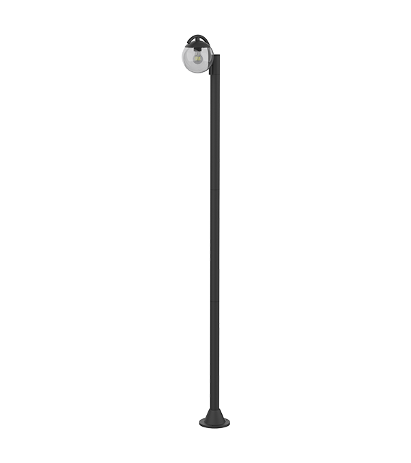 Lampe de jardin ronde en verre à tête unique HR60692 Lampe de jardin ronde en verre à tête unique HR60692